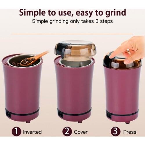 Mini Electric Coffee Grinder Maker Electric Grain Grinder Spice Coffee Grinding Machine Household Herbal Crusher drop shipping