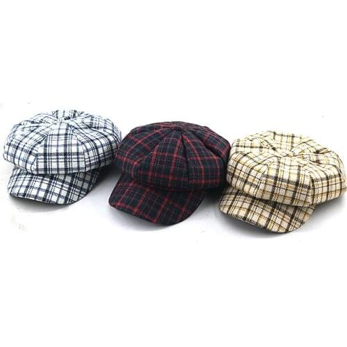 Fashion Octagonal hat unisex autumn winter cotton warm curved new beret hat all matched men women casual berets cap high quality
