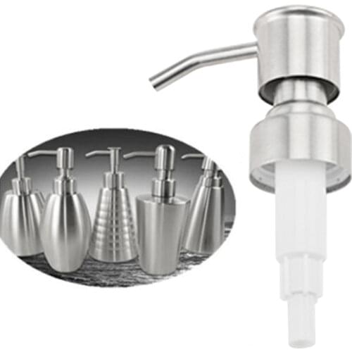 6 Types Pump Stainless Steel Soap Pump with Extension Tube Liquid Lotion Dispenser Replacement Jar Tube for Bathroom #05