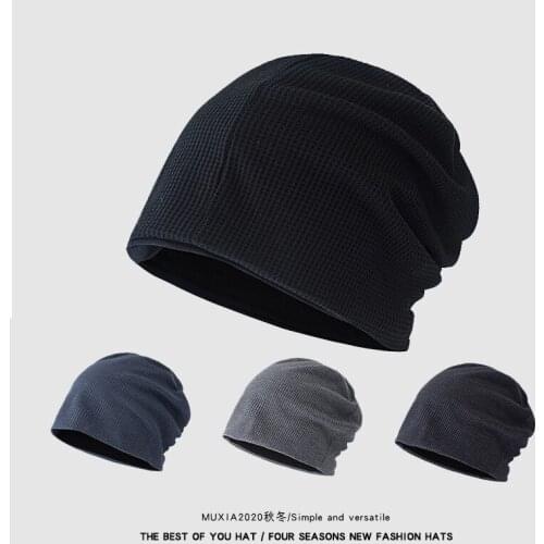 New Simple Style Autumn Winter Soft Wear men Thin Exquisite Knitted Outing Warm Cold-proof Fashion Bonnet Skull Beanie Hat