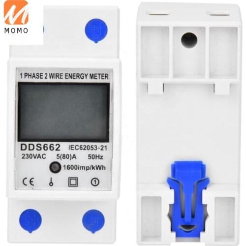 Display Single Phase Rail 230VAC 5(80)A 50Hz Digital Energy Meter