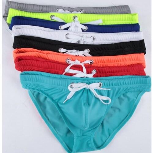Sexy Swimsuits Mens Triangle Swimsuits Bikini Swimsuits Beach Swimsuits Non Slip Waist Shorts Sports Leisure Medium Elastic