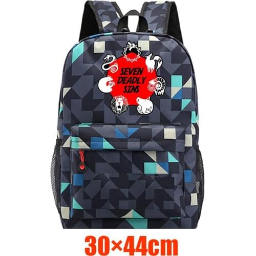 Anime The Seven Deadly Sins Casual Backpack Canvas Schoolbag Packsack High Quality Teenger Unisex Student Travel Laptop Bag