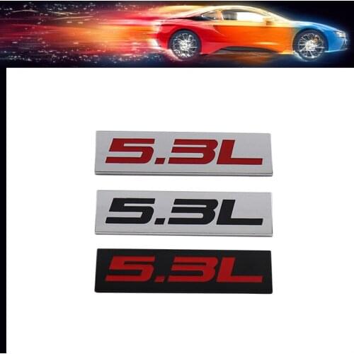 Premium 5.3L 5.3 L car Engine Hood Fender trunk Tail Rear Bonnet Nameplate Decal Emblem Badge Sticker for Universal