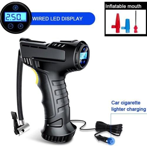 Handheld Air Pump Pumper Motorcycles Nozzle Portable Rechargeable Auto