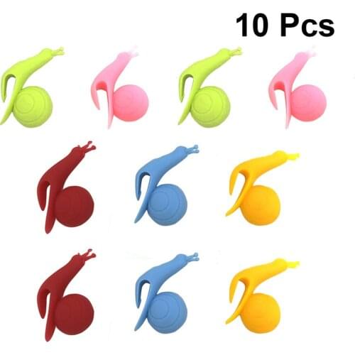 10pcs Silicone Snail Head Cup Glass Markers Party Goblet Drinking Cup Marking Tags for KTV Party Banquet (Mixed Color)
