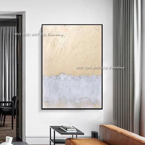 Nordic Purple Pink Canvas Painting Modern Home Poster Handmade Wall Oil Painting for Living Room Scandinavian Wall Art