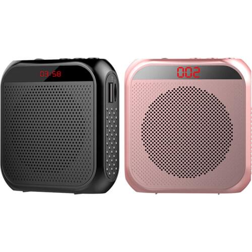 Gosear Voice Amplifier 5W 2400mAh Multifunctional Portable Speakers with Microphone Display for Teachers Training Guide Speech