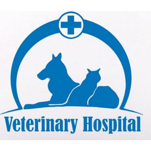 Grooming Salon Wall Decal Pet Veterinary Services Vinyl Dog Cat Hospital Shop Removable Stickers Veterinary Clinic Design