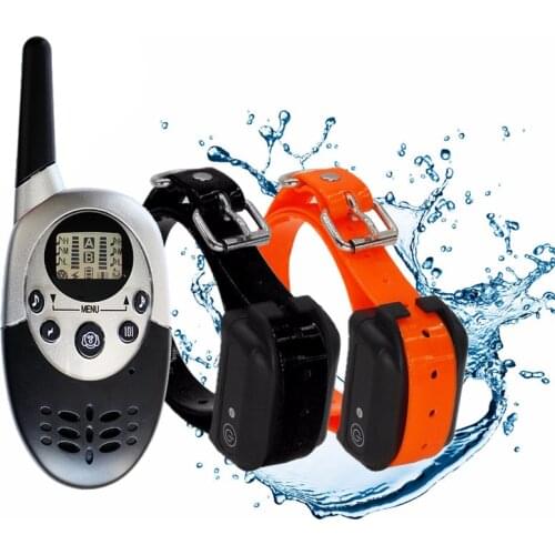 Waterproof Pet Dog Trainer Collar Remote Rechargeable Dog Bark Control Training Collar Device with Vibration Electric Shock Beep