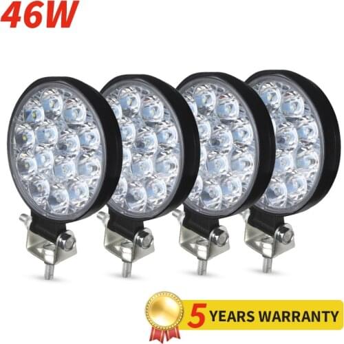 XINFOK LED Work Light 24V 12V 46 Watts 3030 Chips 16LED Fog Reversing Reflector Lamps for Car Spotlights Universal 4x4 Truck FSO