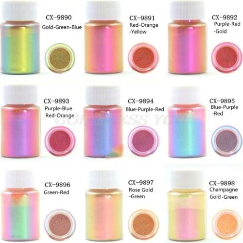 Mirror Chameleons Pigment Pearlescent Epoxy Resin Glitter Magic Discolored Powder Resin Colorant Jewelry Making Tools Drop Ship