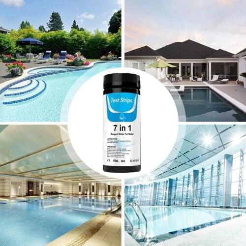 50pcs 7 In 1 PH Test Strips For Testing PH Of Tropical Aquarium and SPA Swimming Pool Water Tester