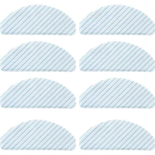 8 Pieces Improved Cleaning Mop Cloth Wipes for Ecovacs Deebot Ozmo T8 Aivi T8 MAX Vacuum Cleaner Parts
