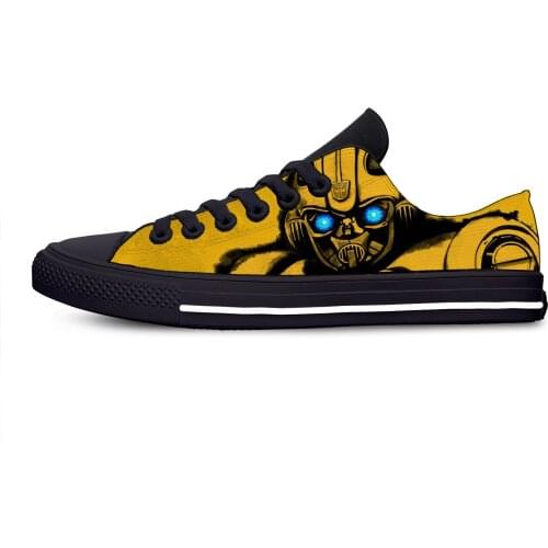 Cosmos MovieTransformation Bumblebee Robot Car Lace Up Breathable Shoes Canvas Fashion Lightweight Sneakers for Women Men