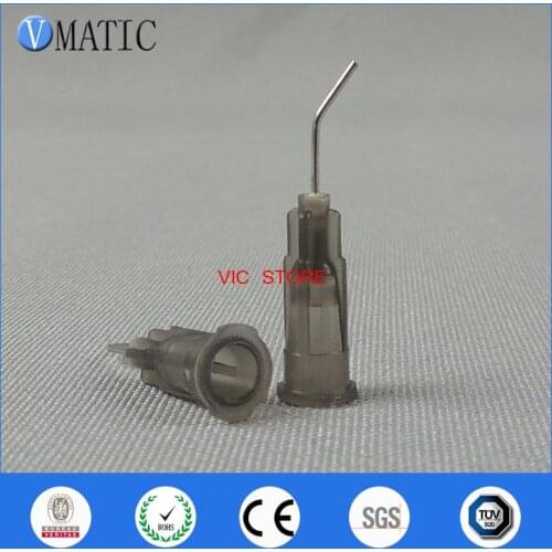 Free Shipping 100Pcs 22G 45 Degree Bent 0.5'' Adhesive Dispenser Dispensing Needle Tip 1/2 Inch