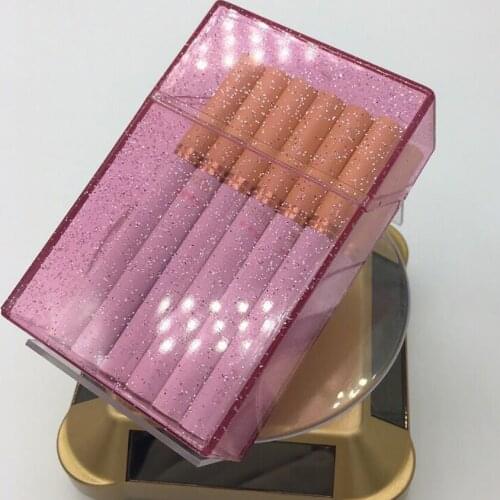 Snowflake Cigarette Case Moisture-proof and Pressure-proof Plastic Shiny Transparent Cigarette Case Ladies Gift