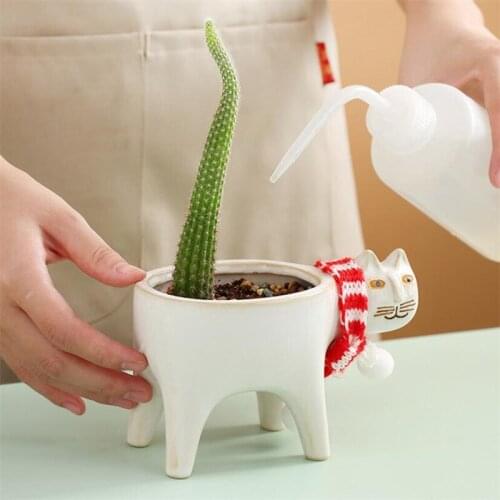 Flower Pots Ceramic Planter Pot White Bonsai Vase Table Garden Decor