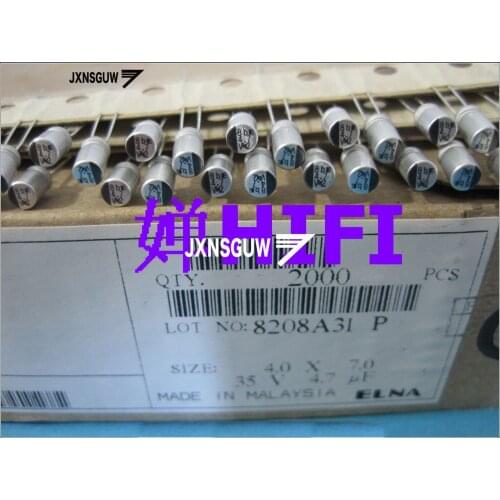 20PCS ELNA RC3 35V4.7UF 4X7MM small volume 4.7UF/35V Aluminum shell electrolytic capacitor 85degrees 4.7UF 35V