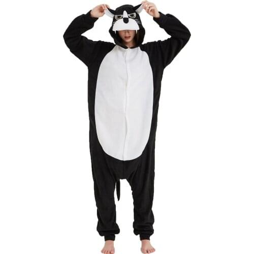 Black Panther Onesies New Adults Animal Pajamas Suit Warm Soft Fleece Sleepwear Onepiece Winter Jumpsuit Pijama Cosplay Costumes