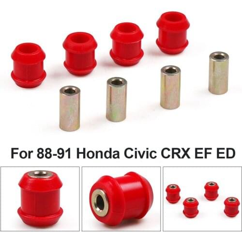 Polyurethane Front Upper Control Arm Bushings Kit Red For 88-91 Honda Civic CRX EF High Performance Bushing Kit TT102167
