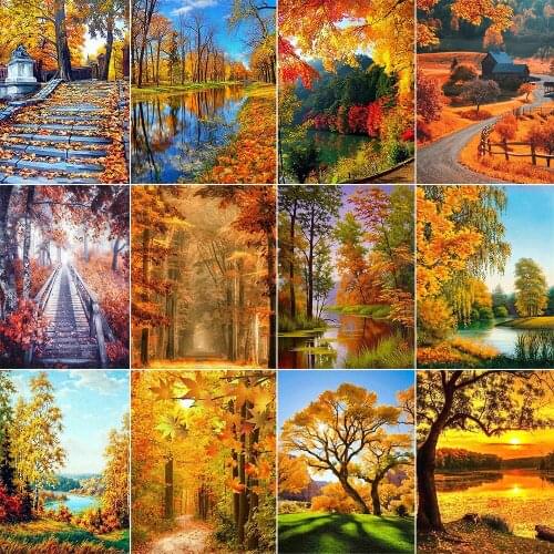XUEQIXIAOZU Full Round landscape Diamond embroidery Artistic Diamond painting 5D DIY Diamond mosaic Home decoration gifts New