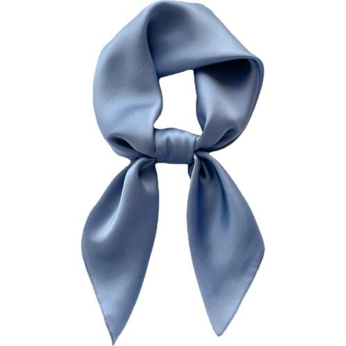 Square 100% solid Silk Scarves Women Foulard Scarf Ladies Shawl Wrap Female Hijab Poncho beach Bandana Lady Head Brand Pashmina