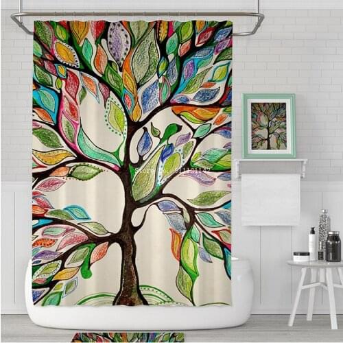 Fashion Holiday Pattern 3D Digital Printing Shower Curtain Lovely Christmas Bell Waterproof Polyester Shower Curtain