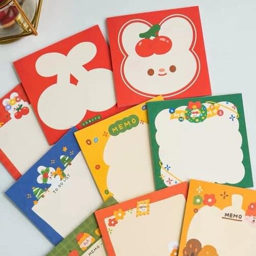 Lovely Bunny Head Memo Set for Card Making DIY Scrapbooking Plan Pad Bullet Journal Note