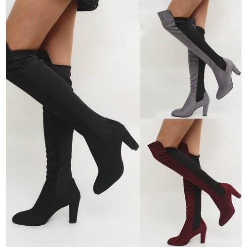 New Shoes Women Boots Black Over the Knee Boots Sexy Female Autumn Winter lady Thigh High Boots nmu89