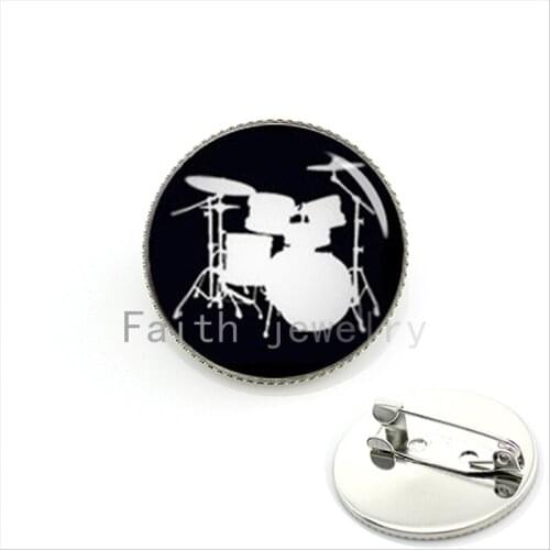 Charming brooch jewelry drum set Drum Kit Mens musal instrument Stylish ift, Fathers Day ifts, DJ Father accessory KC369
