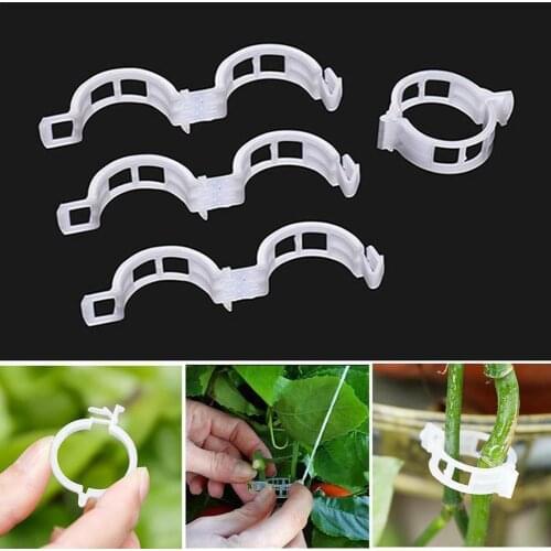 10/50/100Pcs Plastic Plant Support Clips For Tomato Ornament Trellis Hanging Plants Garden Connects Vine Vegetables Greenho B5U8