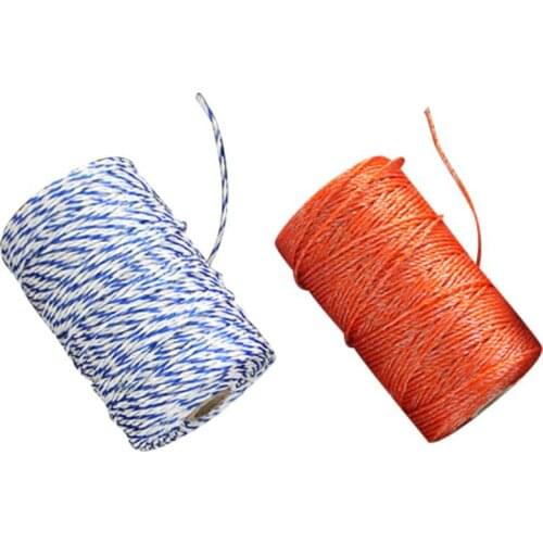 200 Meter Electric Fence Poly Wire 2mm Polywire with A Steel For Farm Livestock Horse Sheep Ultra Low Resistance