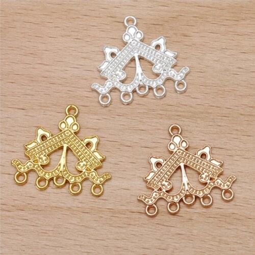 20pcs/lot 34x31MM Handicrafts Hair Accessories Porous Connector For DIY Necklace Making Supplies Jewelry Finding wholesale