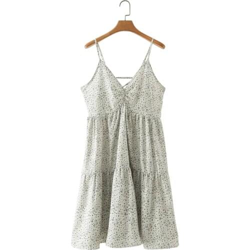 Sexy V Neck Sleeveless Mini Cami Dress DLQZ504