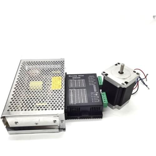 Nema23 57x112mm 3Nm 8mm 10mm 11mm Shaft 2ph Stepper Motor + DC 20-50V DM556 Driver + 200W Power supply for Optical testing