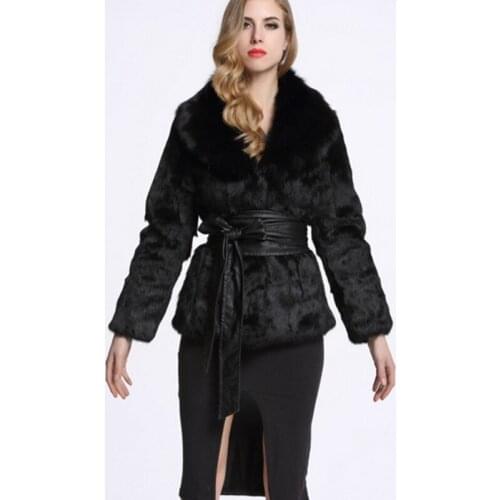 Autumn and winter fur coat imitation rabbit fur womens coat fox fur slim body warm manufacturers winter coat women fur coat