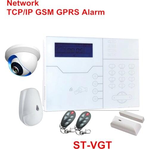 SMS App Alert Alarm RJ45 Ethernet TCP IP Alarm GSM Alarm System Smart Home Alarm System Combine with Camera Video Surveillance