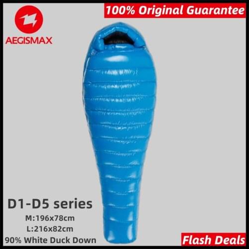 AEGISMAX NEW Duck Down Sleeping Bag 20D Nylon Outdoor Camping Thicken Splicing Warm Mummy Winter Sleeping Bag Tent Nature hike