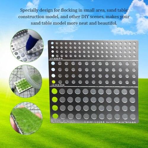 1:72/1:48/1:35 Scale Static Grass Planting Template Tool Scene Sand Table DIY Model Accessory for Electrostatic Flock Applicator