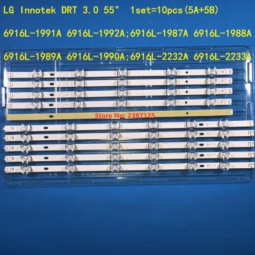 10PCS LED Backlight strip 55LB650V 55LB5900 for LG Innotek DRT 3.0 55"_A/B Type Rev01_140107 6916L-1833A 6916L-1834A 1989A 1990A