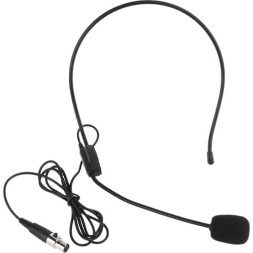 Universal XLR 3 Pin Wired Microphone Head Wear Guide Condenser Mic For Loudspeaker Tour Guide Teaching Lecture