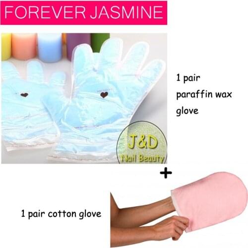 FOREVERJASMINE Blueberry Moisturizing Paraffin Therapy Paraffin Wax Treatment Cotton Mittens Gloves for Wax Whitening Manicure