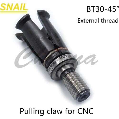 Broach claw clamp.Pulling claw.gripper.for CNC spindle.BT30 45 degree.Chumpower.spindle broach.four claw.external thread