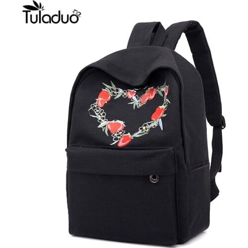 Women Backpack For School Teenager Girls Flowers Printed Canvas Travel Backpacks Casual Floral Rucksack Laptop Bagpack Female