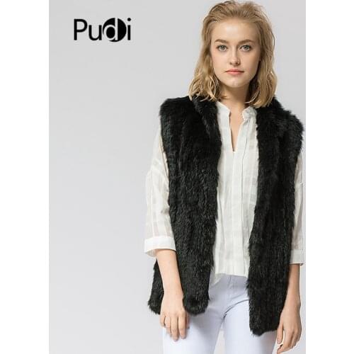 VT802 16 Colors Woman Girl Real Rabbit Fur Vest Jacket Spring Winter Warm Genuine Rabbit Fur Knit Coat Vest Black Beige