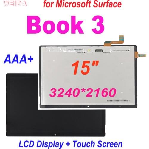15" AAA+ LCD for Microsoft Surface Book3 LP150QD1-SPA1 3240*2160 LCD Display Touch Screen Digitizer Assembly for Book 3 Display