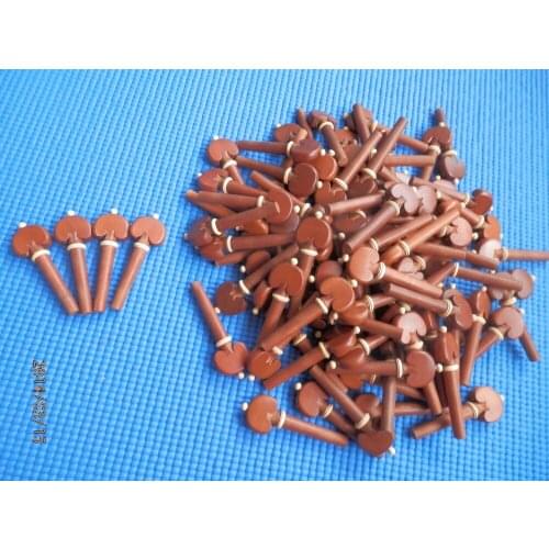 10 sets (40pc) violin pegs 4/4 natural hard Jujube wood violin fitting