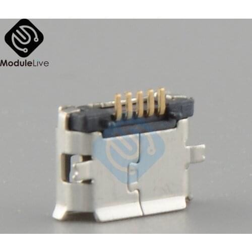 10PCS Type B Micro USB 5P 5-pin Micro USB 5Pins Micro USB Female Connector For Charging