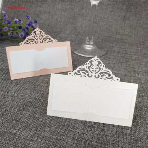 10pcs Laser Cut Table Name Card Seat Card Wedding Table Decoration Party Anniversary celebration Birthday Supplies 8ZSH873